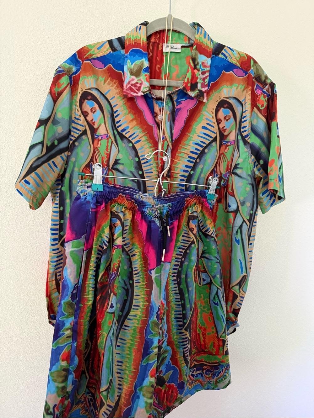 Lucas Bahn Our Lady of Guadalupe Streetwear Set Psychedelic Heatmap Graphic XL/L